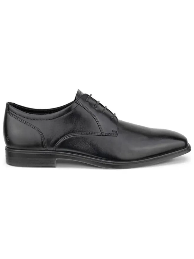 Ecco Schnürschuhe^Leder-Schnürschuhe "Queenstown Derby" in Schwarz