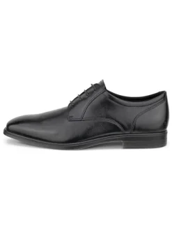 Ecco Schnürschuhe^Leder-Schnürschuhe "Queenstown Derby" in Schwarz