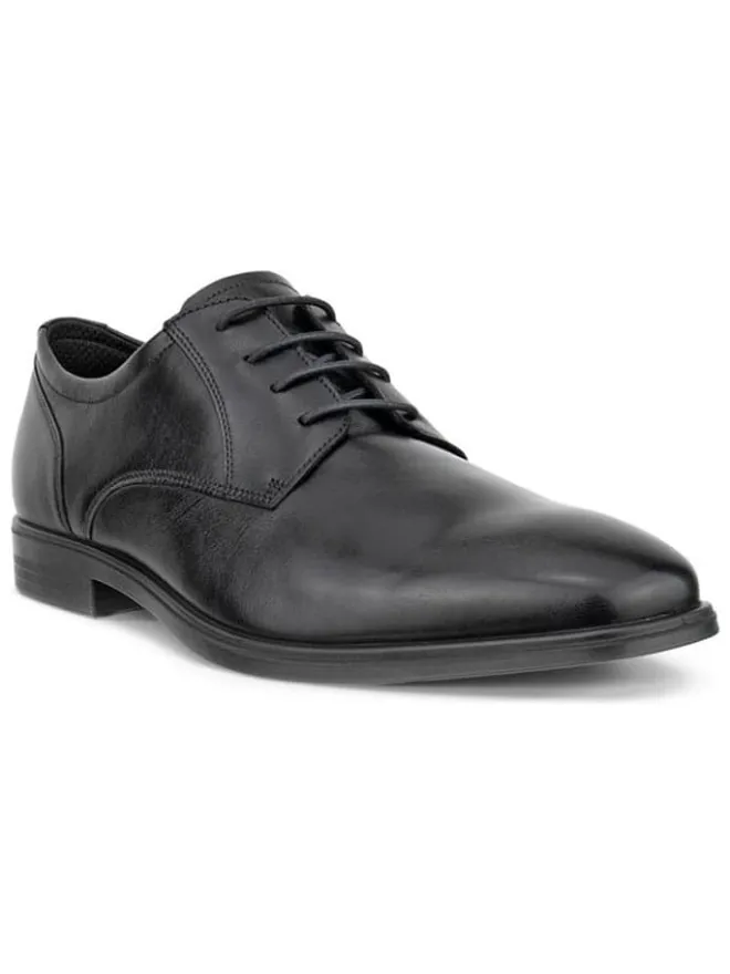 Ecco Schnürschuhe^Leder-Schnürschuhe "Queenstown Derby" in Schwarz