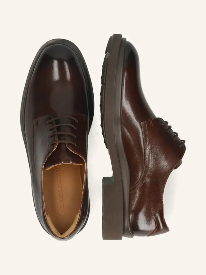 Leder-Schnürschuhe "Ron 6" in Braun>MELVIN & HAMILTON Discount