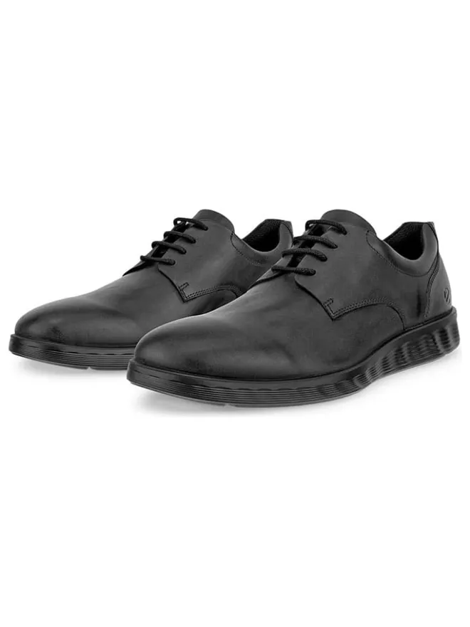 Ecco Schnürschuhe^Leder-Schnürschuhe "S Lite Hybrid" in Schwarz