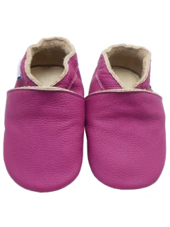Lederschuhe für Baby Kleinkinder, bequeme, rutschfeste Sohlen - lila>Yihakids Hot