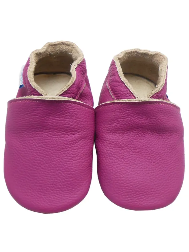 Lederschuhe für Baby Kleinkinder, bequeme, rutschfeste Sohlen - lila>Yihakids Hot