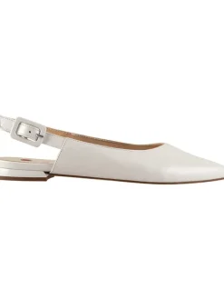 Leder-Slingballerinas "Boulevard 10" in Weiß>Högl New