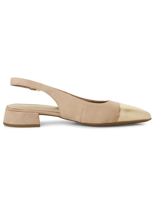 Leder-Slingballerinas in Beige>Tamaris Sale