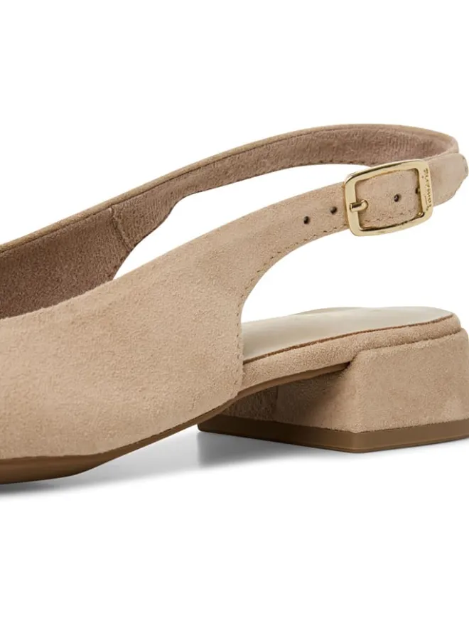 Leder-Slingballerinas in Beige>Tamaris Sale
