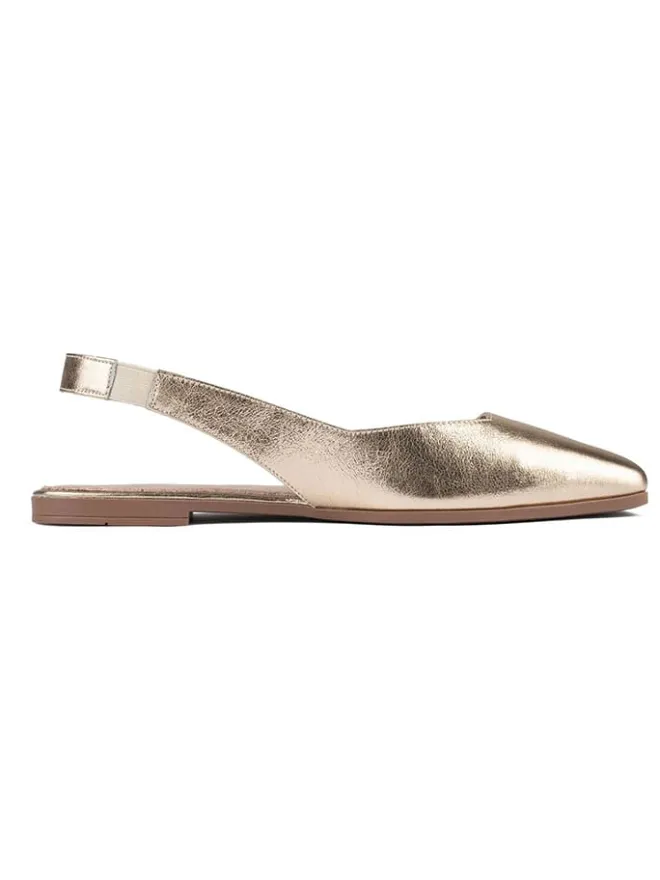 loft37 Ballerinas^Leder-Slingballerinas in Gold
