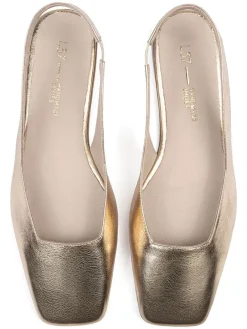 loft37 Ballerinas^Leder-Slingballerinas in Gold