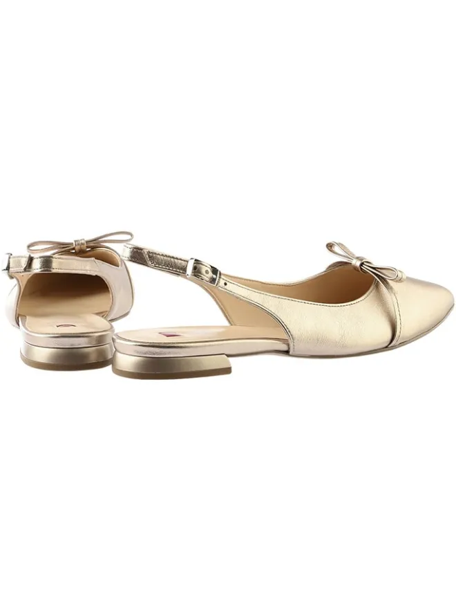 Högl Ballerinas^Leder-Slingballerinas in Gold