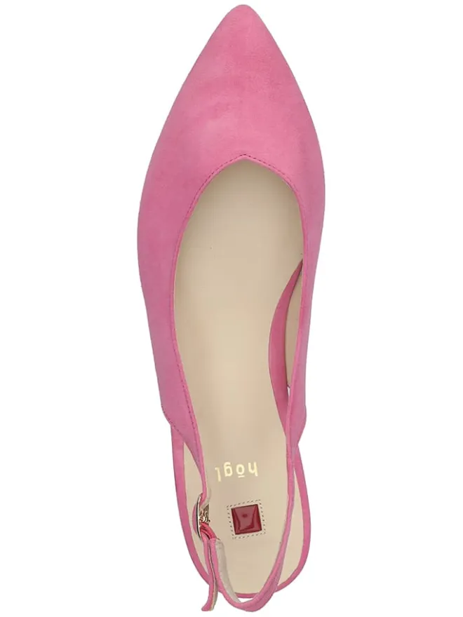 Leder-Slingballerinas in Rosa>Högl Discount