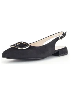 Leder-Slingballerinas in Schwarz>Gabor Sale
