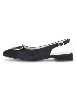 Leder-Slingballerinas in Schwarz>Gabor Sale