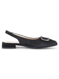Leder-Slingballerinas in Schwarz><noscript><img width=