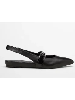 Leder-Slingballerinas in Schwarz>Marc O'Polo Shoes Online