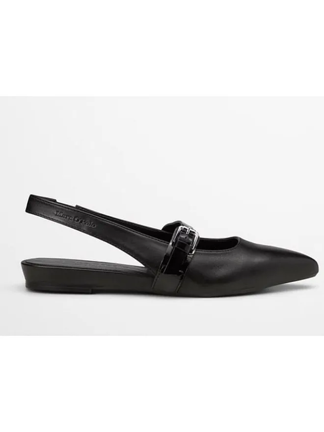 Leder-Slingballerinas in Schwarz>Marc O'Polo Shoes Online