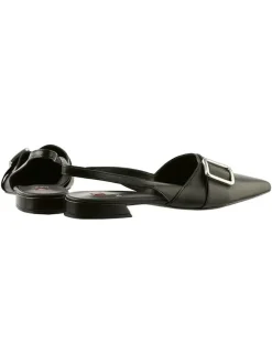 Leder-Slingballerinas in Schwarz><noscript><img width=