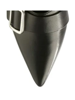 Leder-Slingballerinas in Schwarz><noscript><img width=