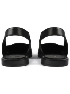 Leder-Slingballerinas in Schwarz><noscript><img width=
