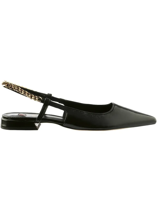 Högl Ballerinas^Leder-Slingballerinas in Schwarz