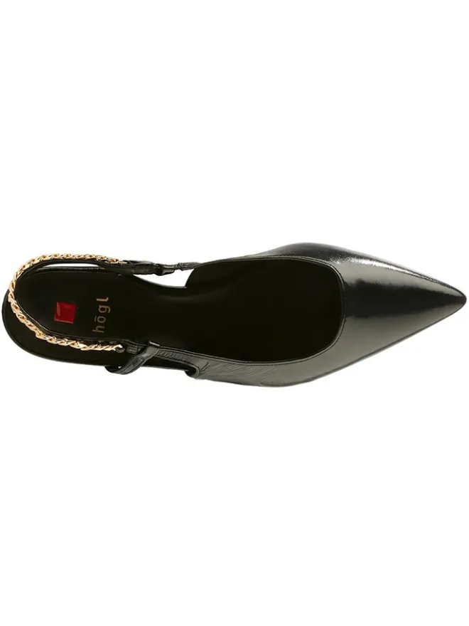 Högl Ballerinas^Leder-Slingballerinas in Schwarz