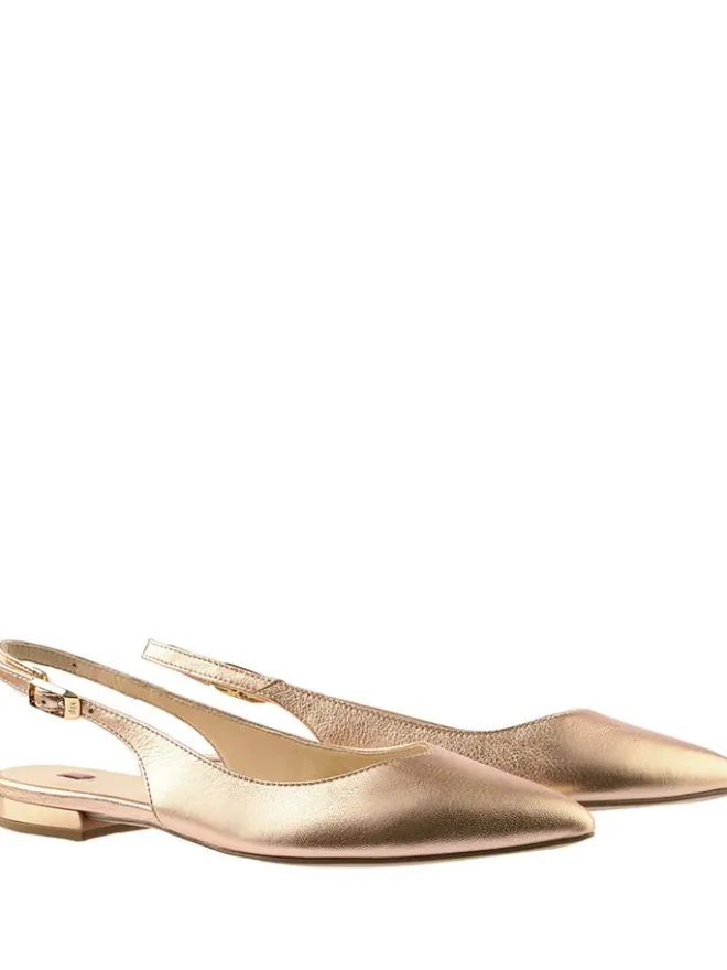 Leder-Slingballerinas "Mona" in Gold>Högl Best