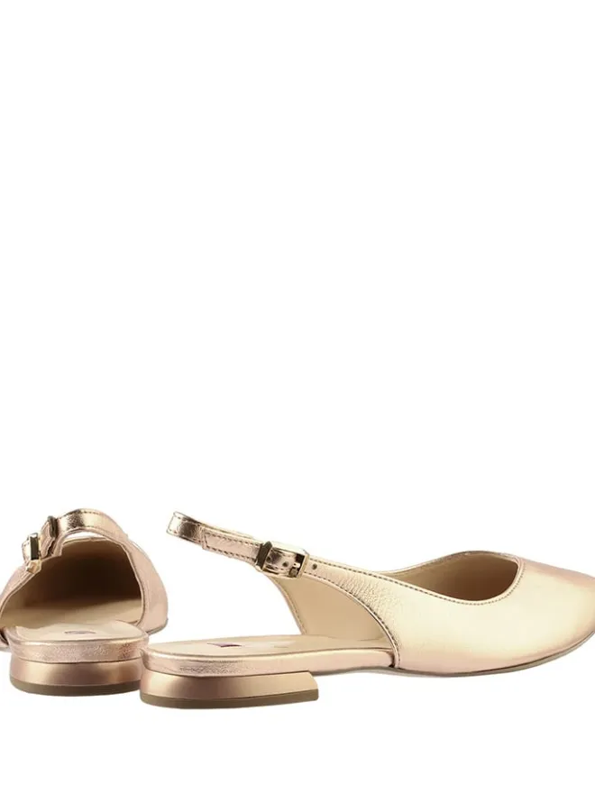 Leder-Slingballerinas "Mona" in Gold>Högl Best