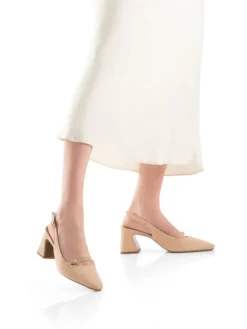 LLOYD Pumps^Leder-Slingpumps in Beige