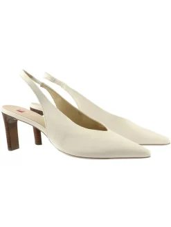 Leder-Slingpumps in Creme>Högl New