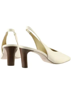 Leder-Slingpumps in Creme><noscript><img width=