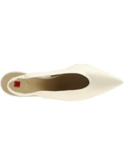 Leder-Slingpumps in Creme><noscript><img width=