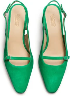 Leder-Slingpumps in Grün><noscript><img width=