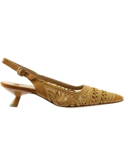 Högl Pumps^Leder-Slingpumps in Hellbraun