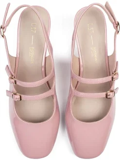 loft37 Pumps^Leder-Slingpumps in Rosa