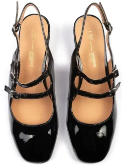 loft37 Pumps^Leder-Slingpumps in Schwarz