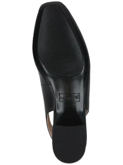 Leder-Slingpumps in Schwarz><noscript><img width=