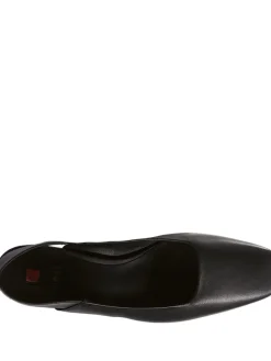 Leder-Slingpumps in Schwarz><noscript><img width=