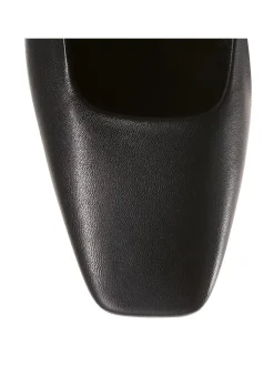 Leder-Slingpumps in Schwarz><noscript><img width=