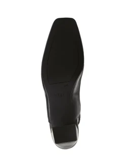 Leder-Slingpumps in Schwarz><noscript><img width=