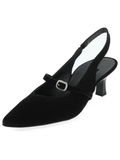 Paul Green Pumps^Leder-Slingpumps in Schwarz