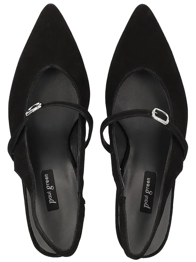 Paul Green Pumps^Leder-Slingpumps in Schwarz