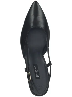 Paul Green Pumps^Leder-Slingpumps in Schwarz