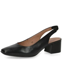 Caprice Pumps^Leder-Slingpumps "Nina" in Schwarz