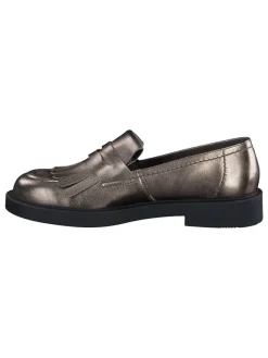 Paul Green Halbschuhe^Leder-Slipper in Braun/ Gold