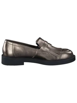 Paul Green Halbschuhe^Leder-Slipper in Braun/ Gold