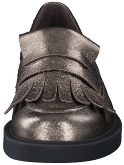 Paul Green Halbschuhe^Leder-Slipper in Braun/ Gold