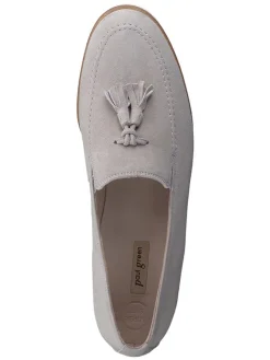 Paul Green Halbschuhe^Leder-Slipper in Grau