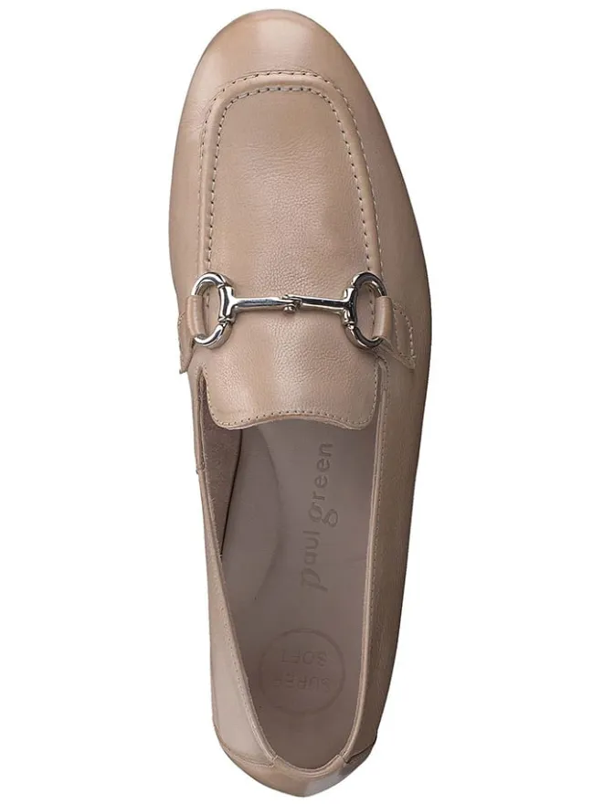 Paul Green Halbschuhe^Leder-Slipper in Hellbraun