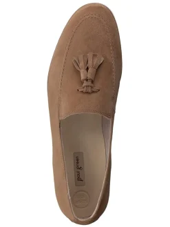 Paul Green Halbschuhe^Leder-Slipper in Hellbraun