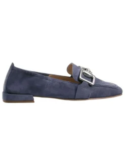 Högl Halbschuhe^Leder-Slipper "Amina" in Dunkelblau