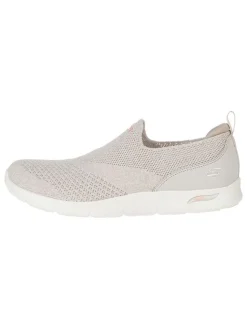 Skechers Halbschuhe^Leder-Slipper "Arch Fit Refine" in Beige